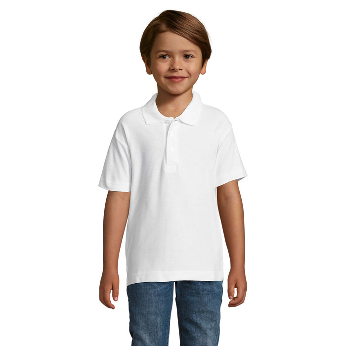 SUMMER II KIDS - SUMMER II KIDS Polo 170g - voor bedrijven en relatiegeschenken - wit