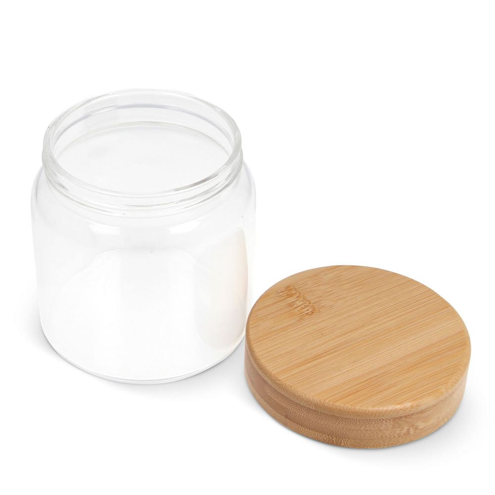 Canister glas &amp; bamboe 600ml