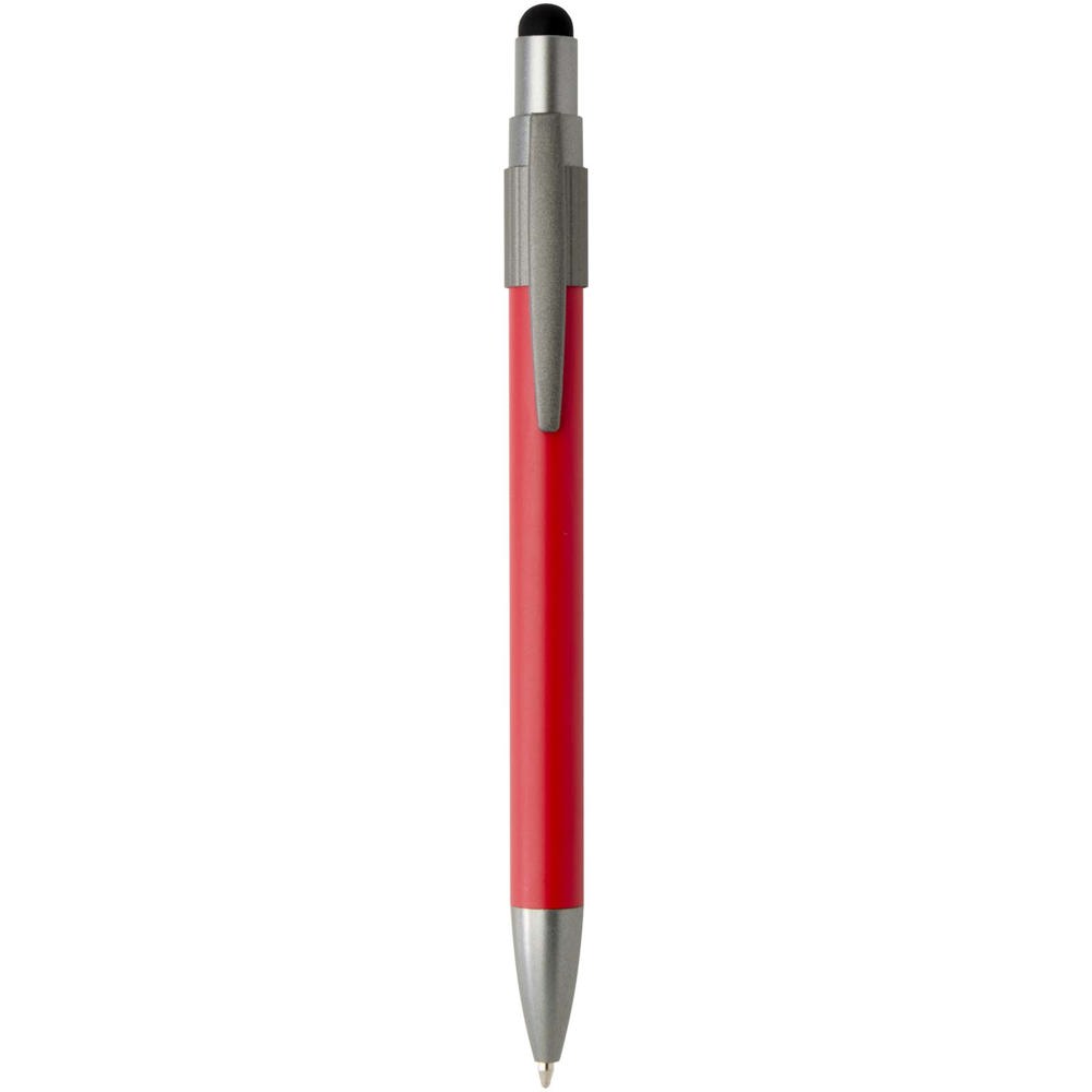 Rill RCS gerecycleerde balpen met stylus en fidget spinner (blauwe inkt) - kopen of bedrukken - Rood