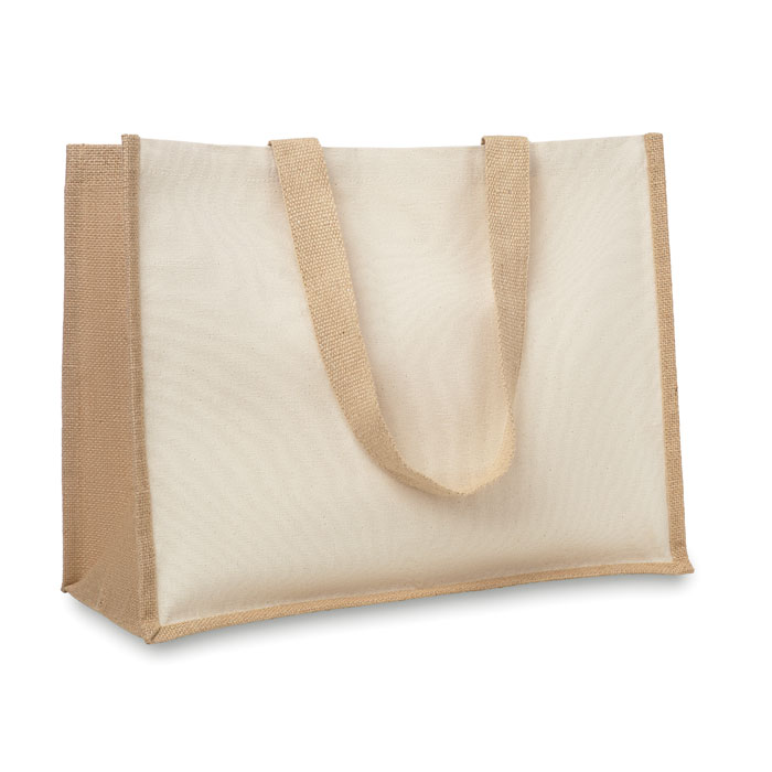 CAMPO DE FIORI - Jute/canvas boodschappentas - voor bedrijven en relatiegeschenken - Beige