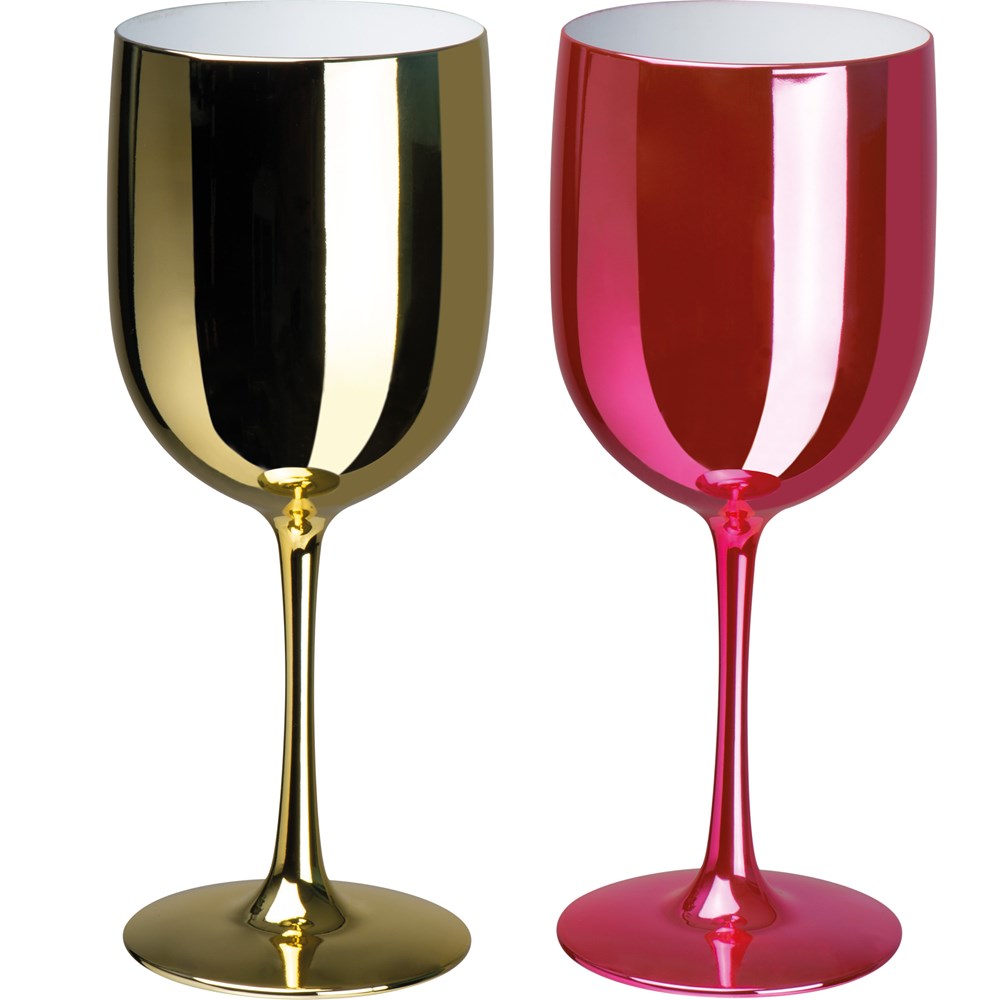 Hoogglans champagneglas van kunststof - bedrukt of onbedrukt verkrijgbaar