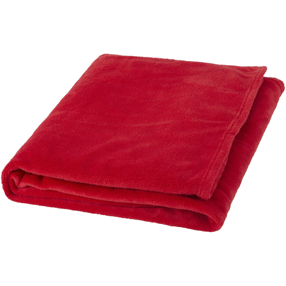 Bay extra zachte fleece deken - voor bedrijven en relatiegeschenken - rood