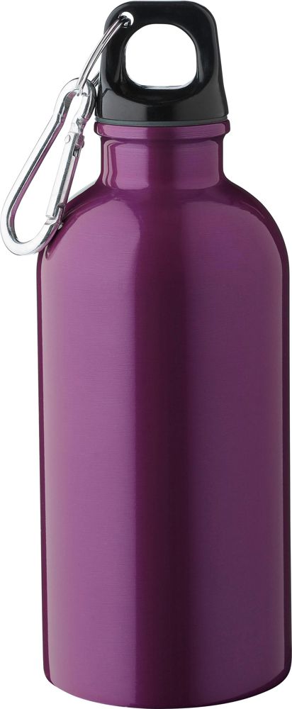 Gerecyclede roestvrijstalen enkelwandige fles (400 ml) Sable - voor bedrijven en relatiegeschenken - paars
