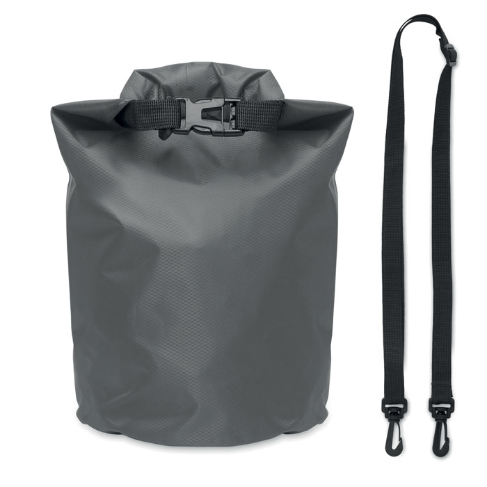 BOLSAIBLE + - Waterdichte tas 210T RPET 5L - voor bedrijven en relatiegeschenken - Steengrijs