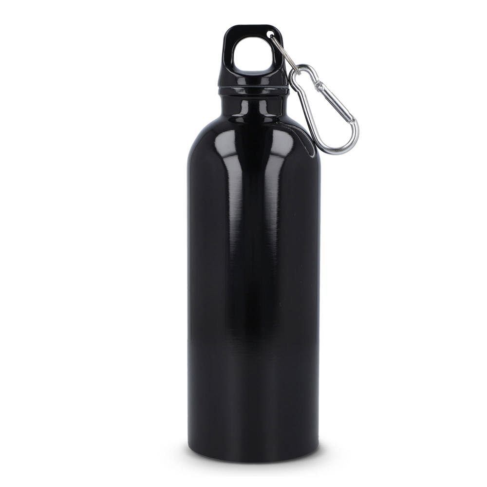 Gerecycled RVS Enkelwandige fles met Karabijnhaak 500ml