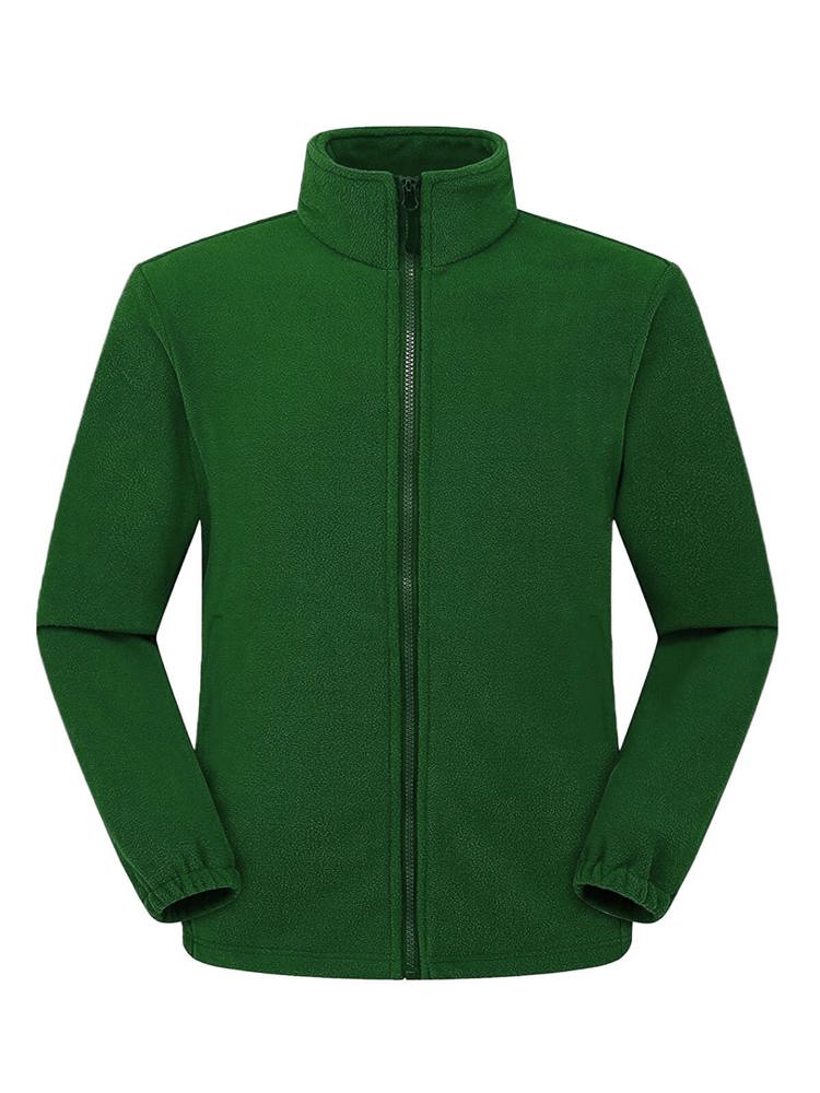BS Peak full zip fleece sweater, 290 gr/m² - voor bedrijven en relatiegeschenken - Flessengroen (PMS 2411C)