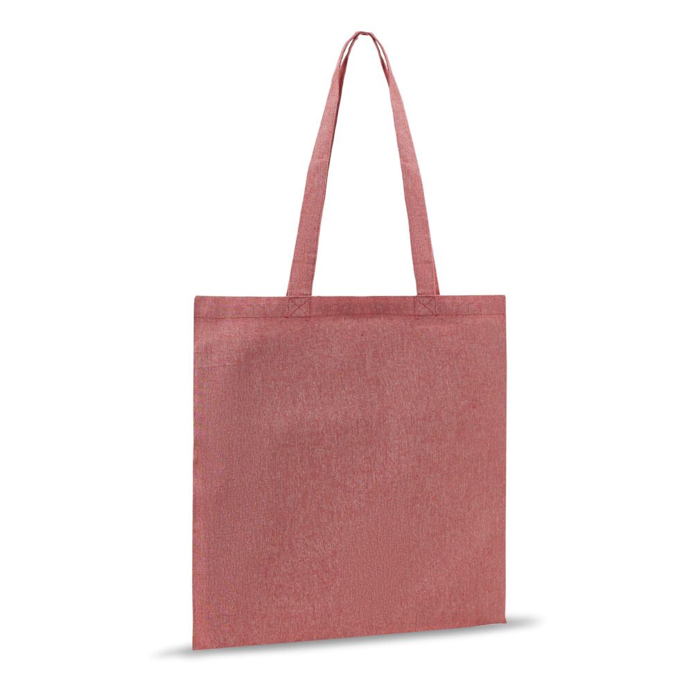 Schoudertas gerecycled katoen 140g/m² 38x42cm - voor bedrijven en relatiegeschenken - rood