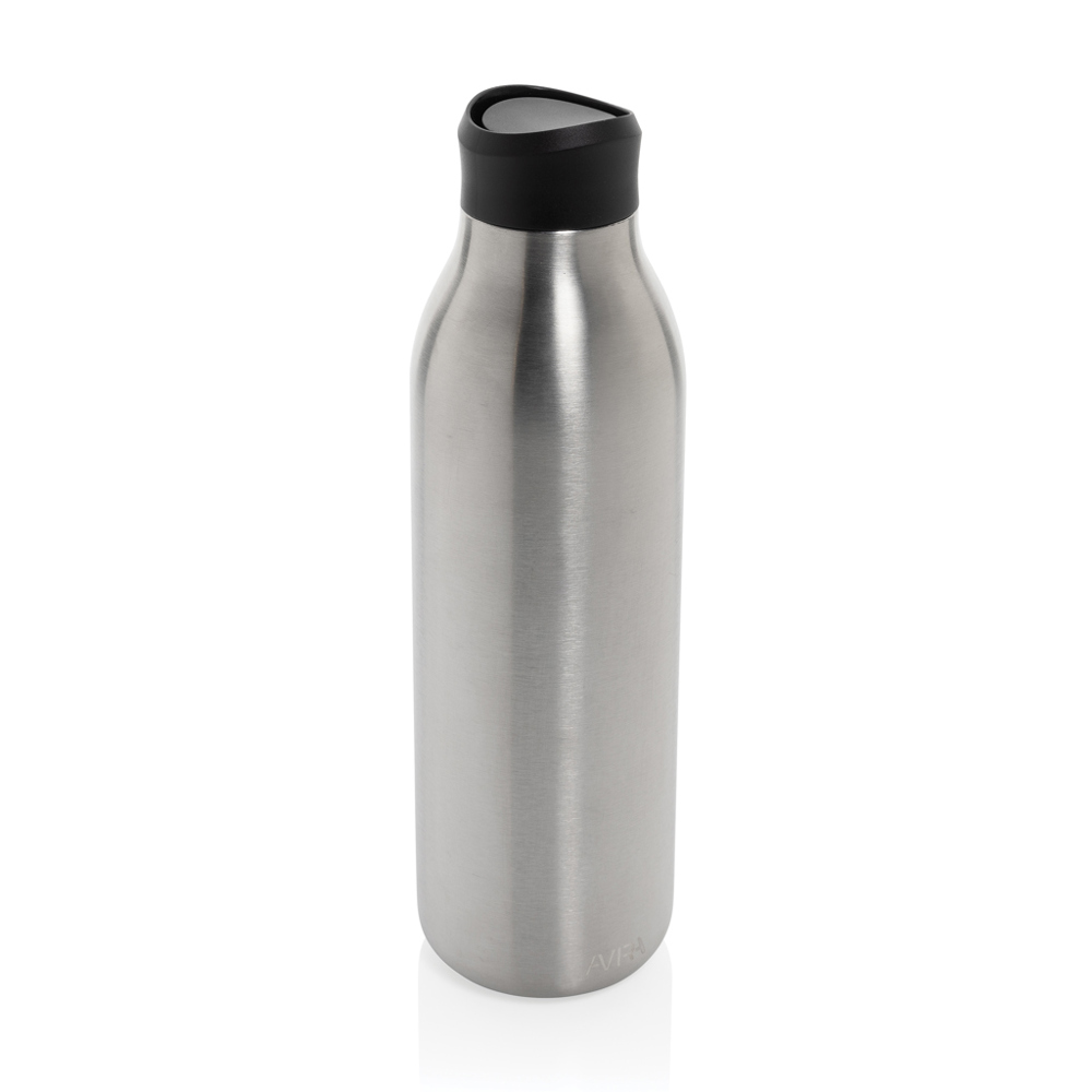 Avira Alok RCS recycled staal 360 waterfles 600ML - bedrukt of onbedrukt verkrijgbaar - zilver (± PMS 428)