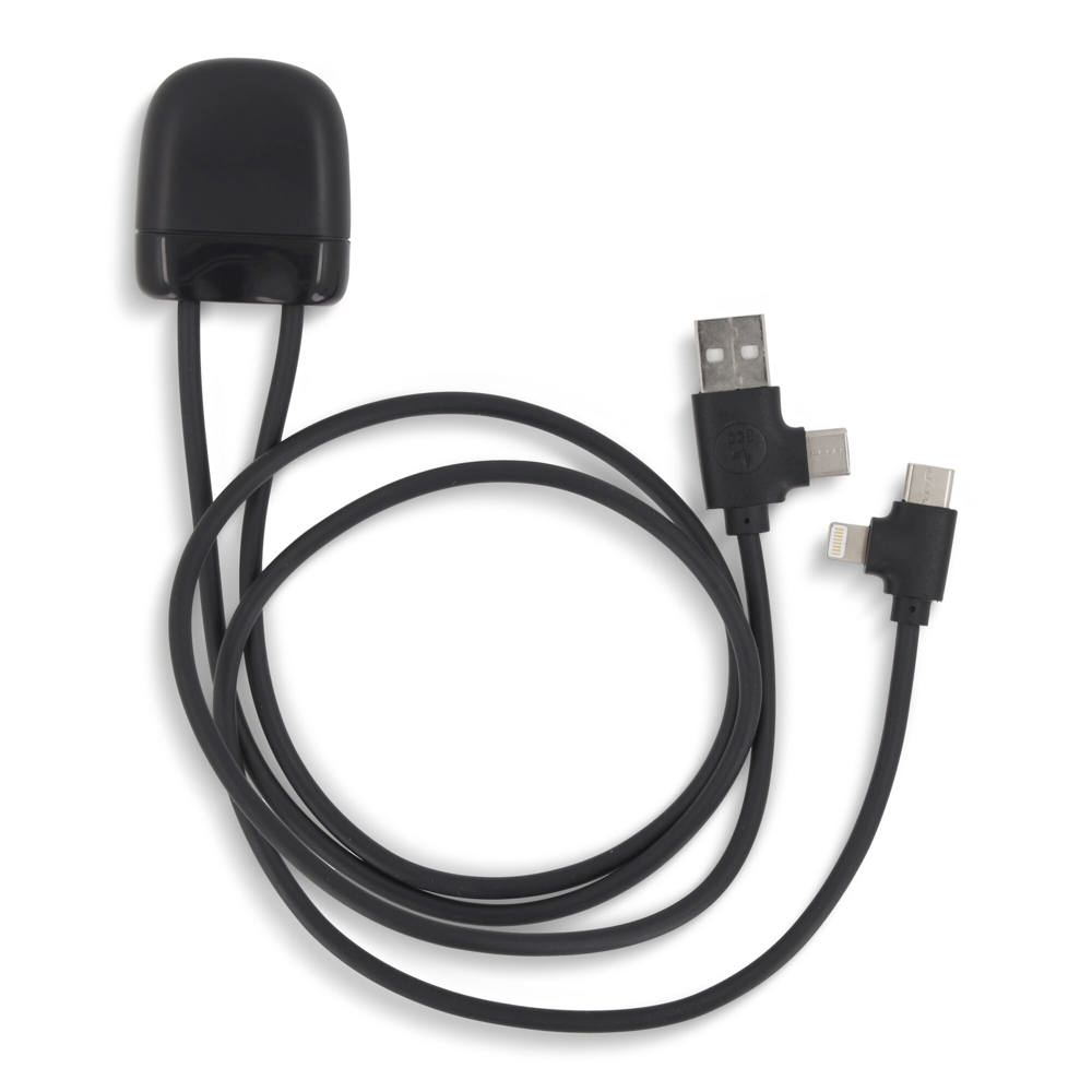 Xoopar Ice-C Charging cable - kopen of bedrukken - Zwart
