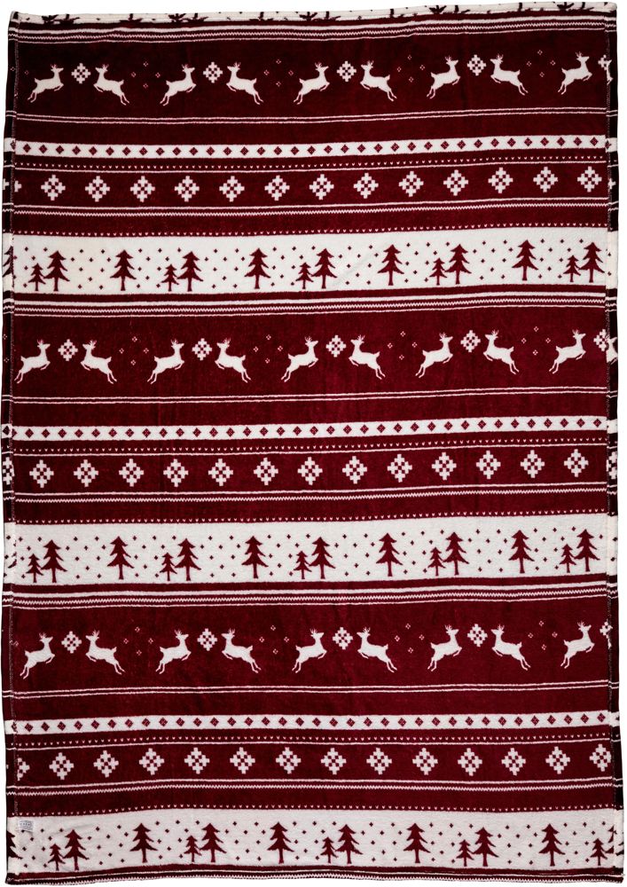 Polyester (260 gr/m²) deken Michelle - met logo of onbedrukt bestellen - bordeaux
