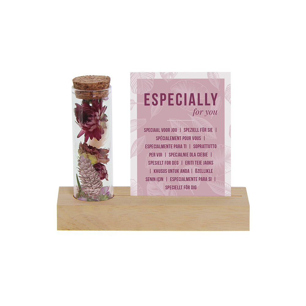 Dried Flowers - Cardholder & tube - met logo of onbedrukt bestellen - roze