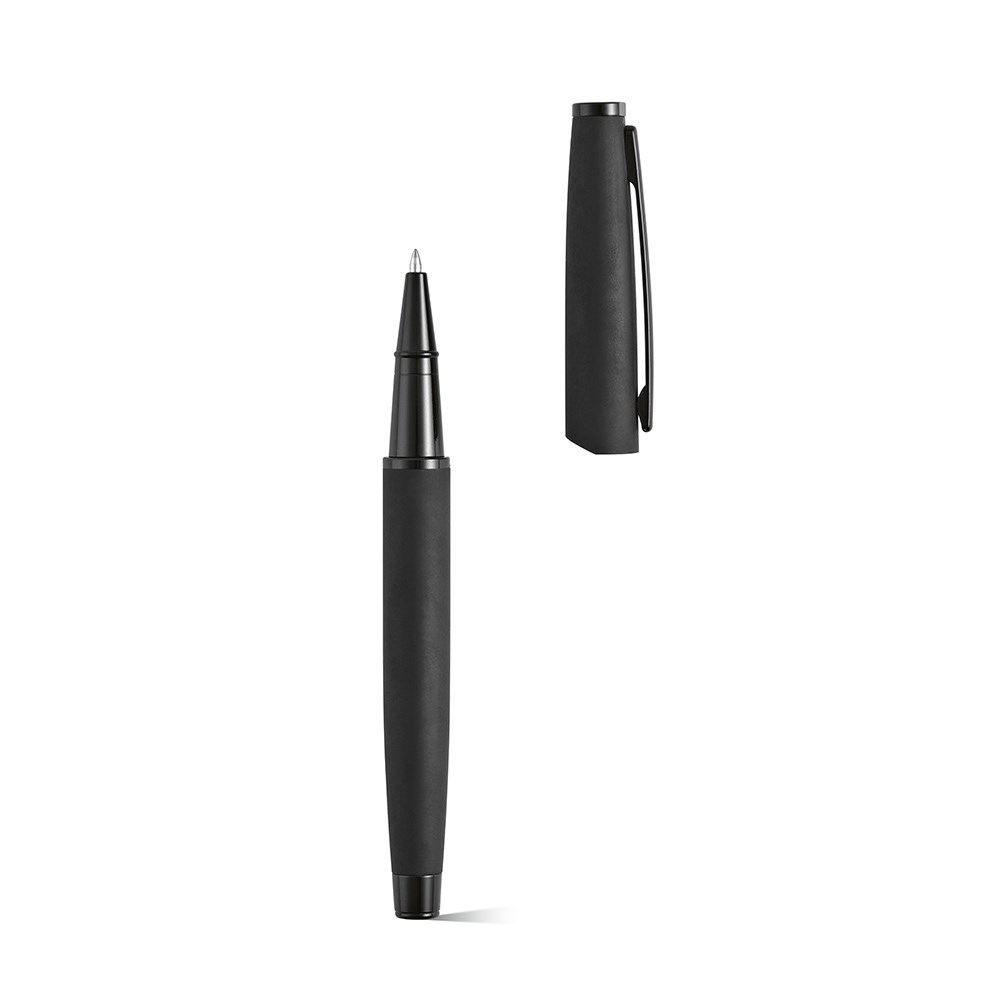 Dreiser pen gerecycled roestvrij staal zwarte inkt - Zwart