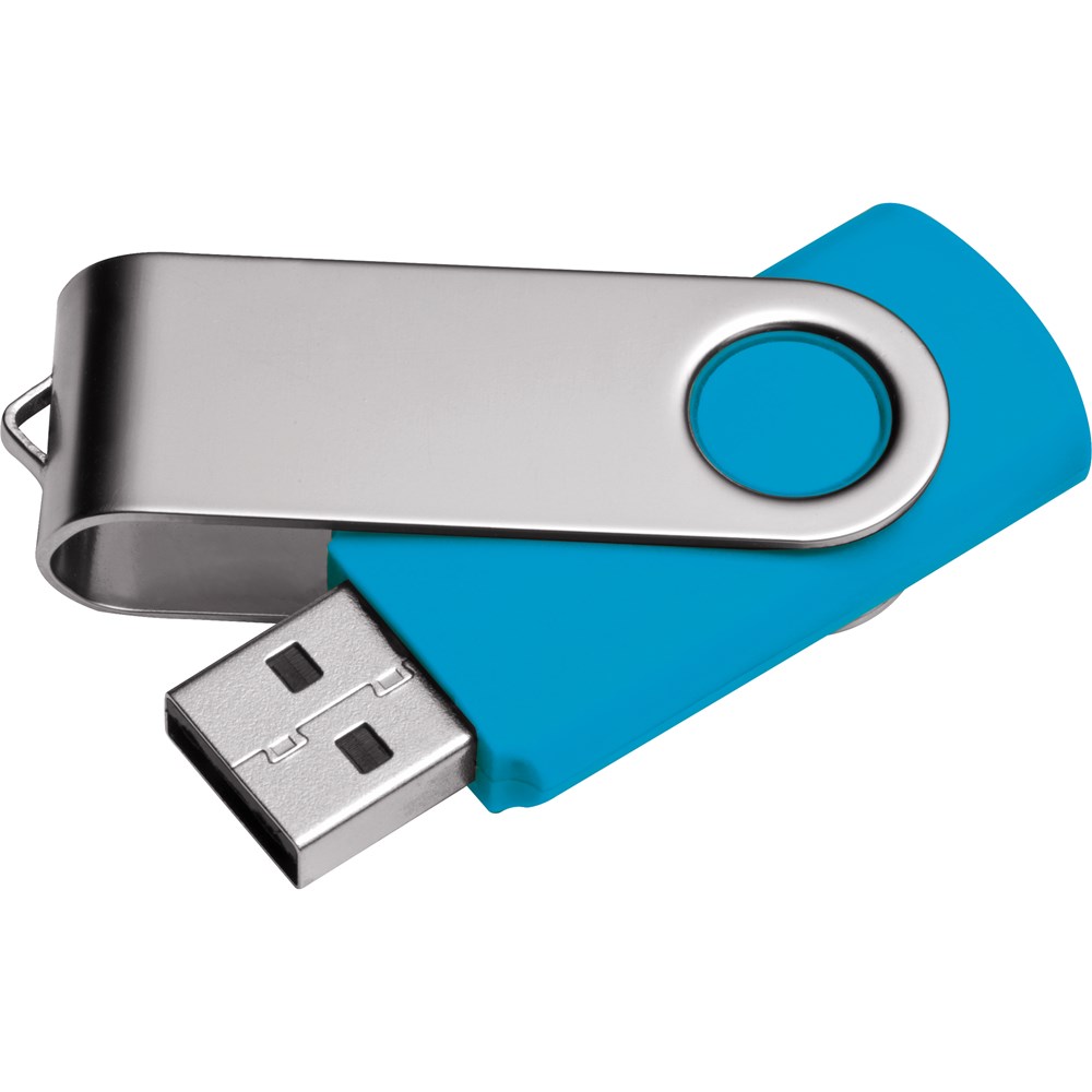 USB-stick16GB - bedrukt of onbedrukt verkrijgbaar - Lichtblauw