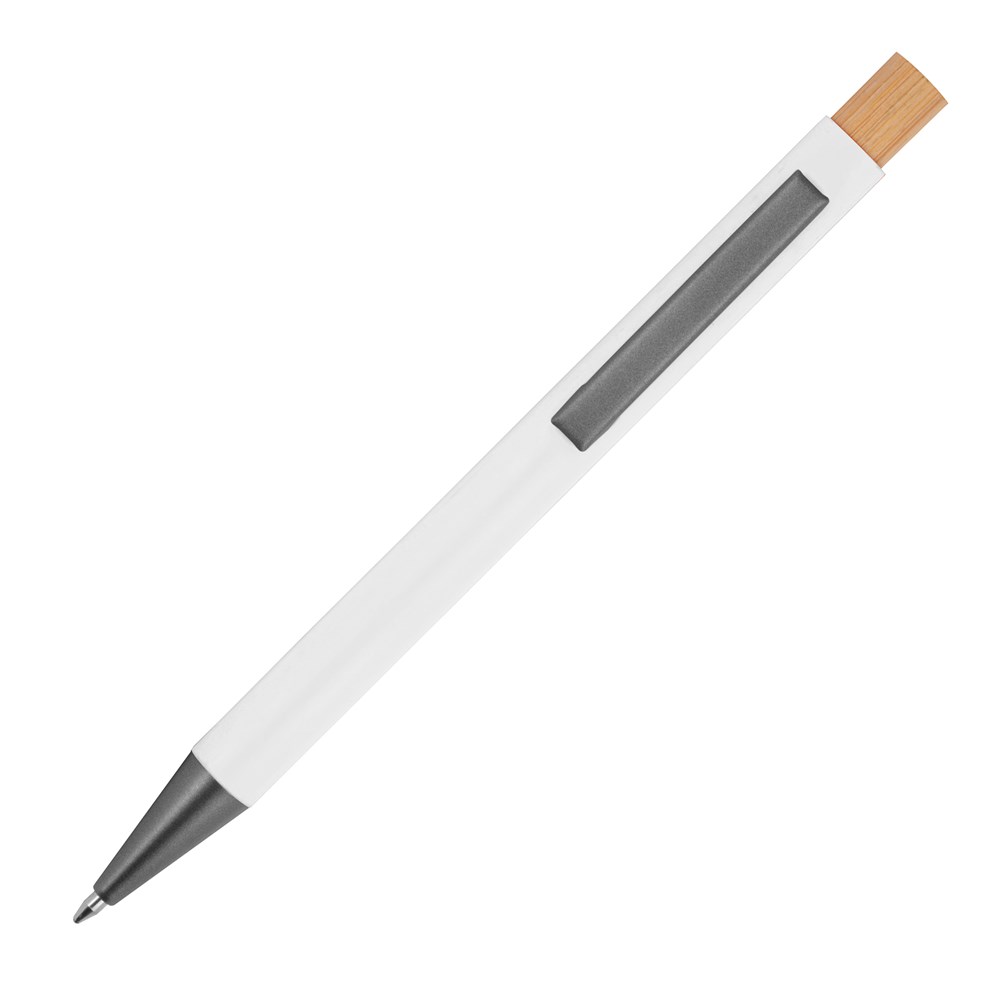 Pen van gerecycled aluminium met bamboe drukker