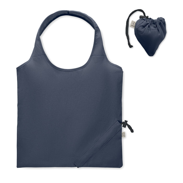 CARRIE COLOUR - Opvouwbare boodschappentas 140g - met logo of onbedrukt bestellen - blauw