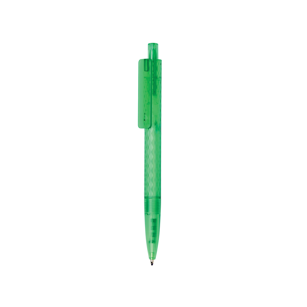 X3 GRS gerecycled PC plastic pen frosted - met logo of onbedrukt bestellen - groen (± PMS 2252C)