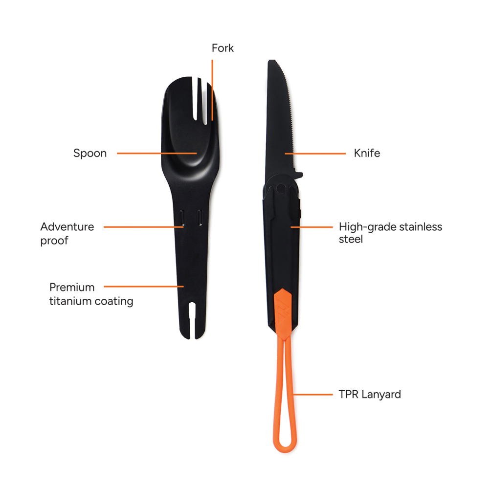 Nordic Drift Trail 4-in-1 outdoor bestek set