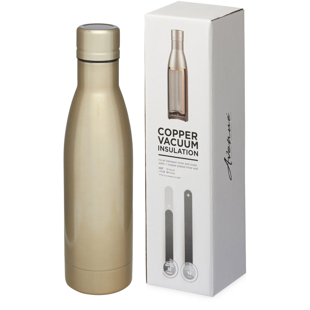 Vasa 500 ml koper vacuüm geïsoleerde fles - met logo of onbedrukt bestellen - Goud