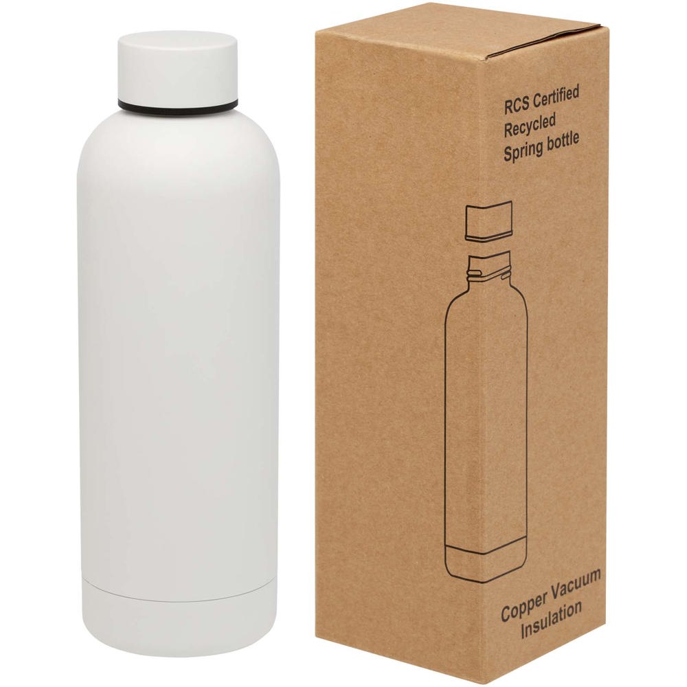Spring 500 ml RCS-gecertificeerde gerecyclede roestvrijstalen koperen vacuümgeïsoleerde fles - kopen of - Wit