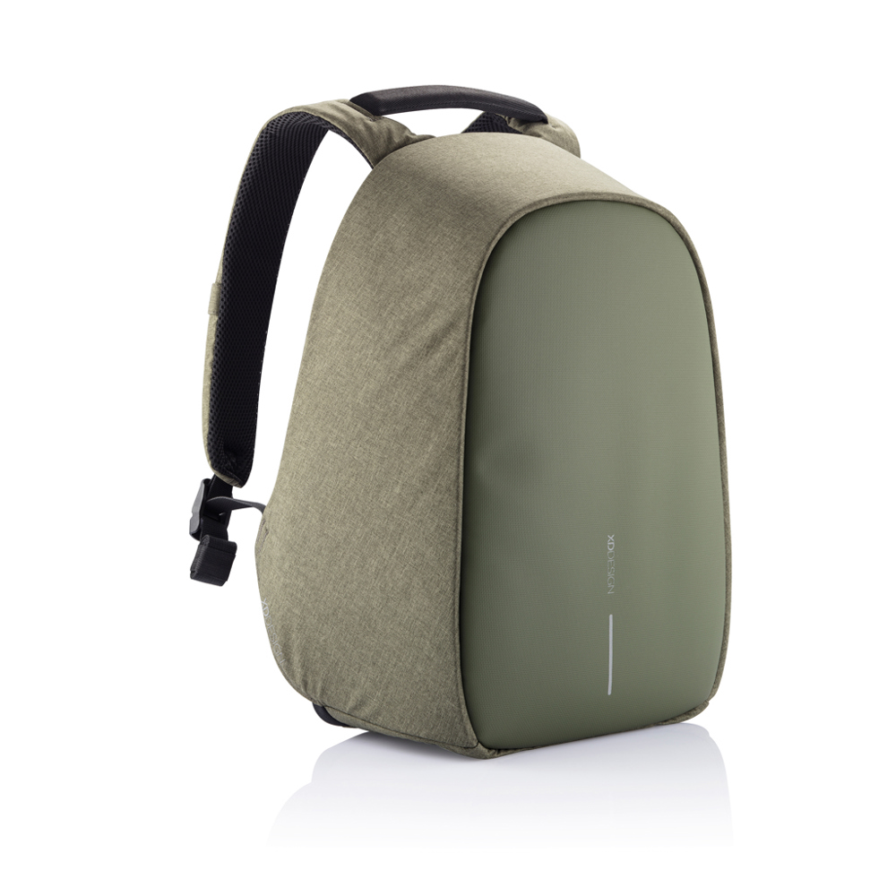 Bobby Hero Regular, anti-diefstal rugzak - met logo of onbedrukt bestellen - groen, zwart (± PMS 5743/ ± PMS Black)
