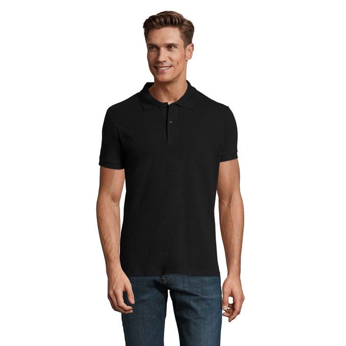PERFECT MEN - PERFECT HEREN Polo 180g - voor bedrijven en relatiegeschenken - zwart