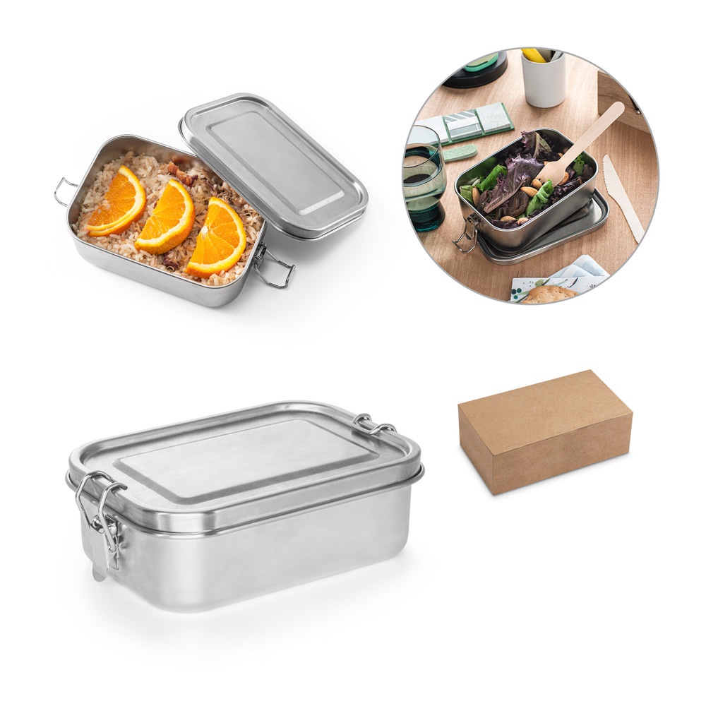ALLSPICE. Lunchdoos. Robuuste hermetische box van roestvrij staal (90% gerecycled) 750 mL - voor bedrijven en