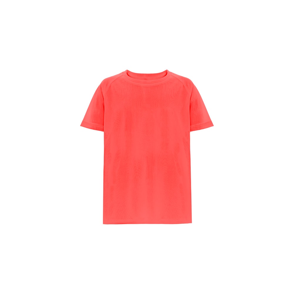THC MOVE KIDS. Technisch T-shirt met korte mouwen in polyester voor kinderen - met logo of onbedrukt bestellen - Donkeroranje