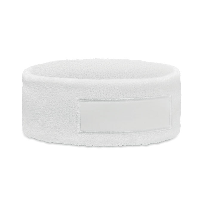 ATAMA - Hoofdband van polykatoen - met logo of onbedrukt bestellen - Wit