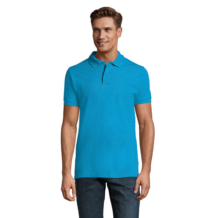PERFECT MEN - PERFECT HEREN Polo 180g - voor bedrijven en relatiegeschenken - Aqua