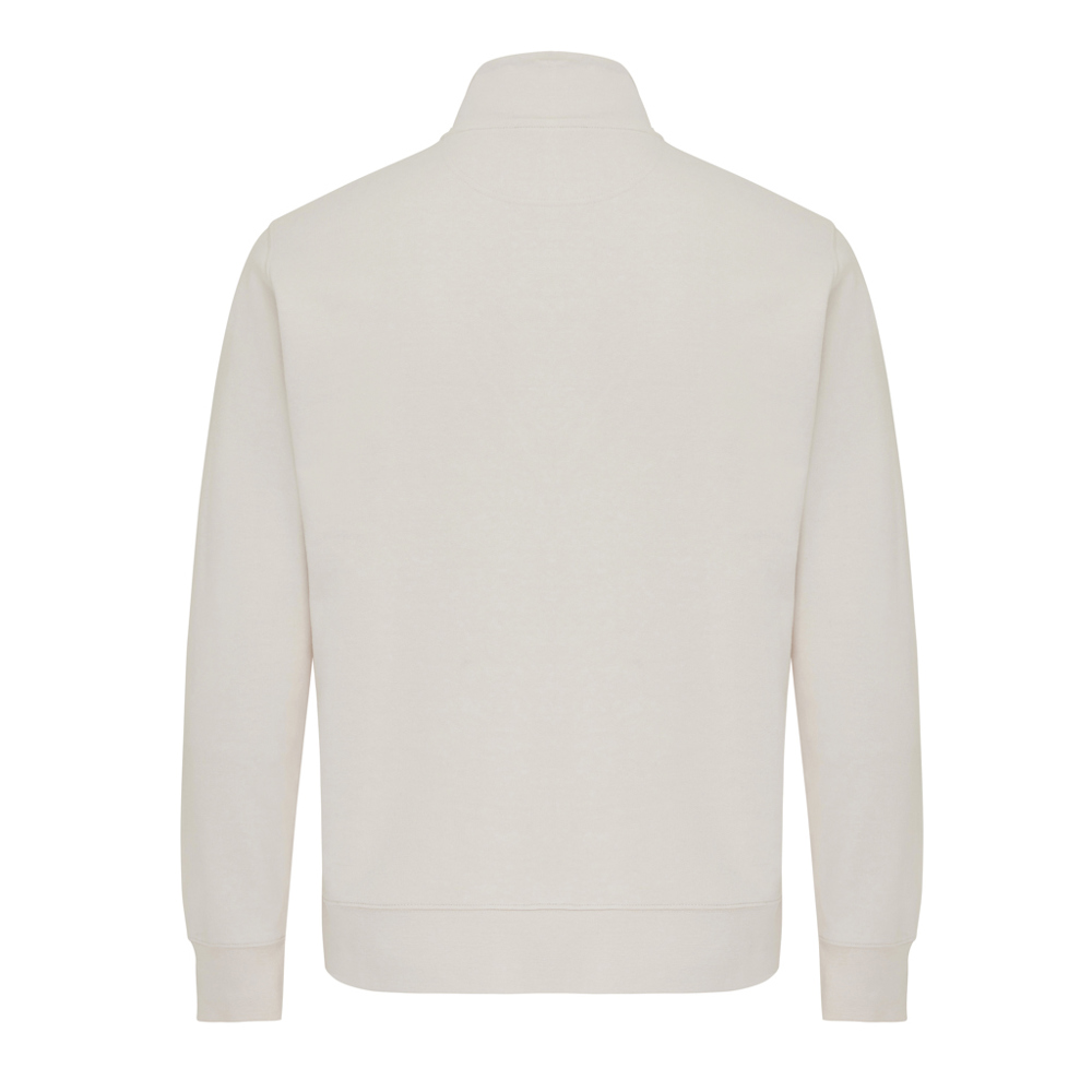 IQONIQ Elgon gerecycled katoen sweater met kwartritssluiting