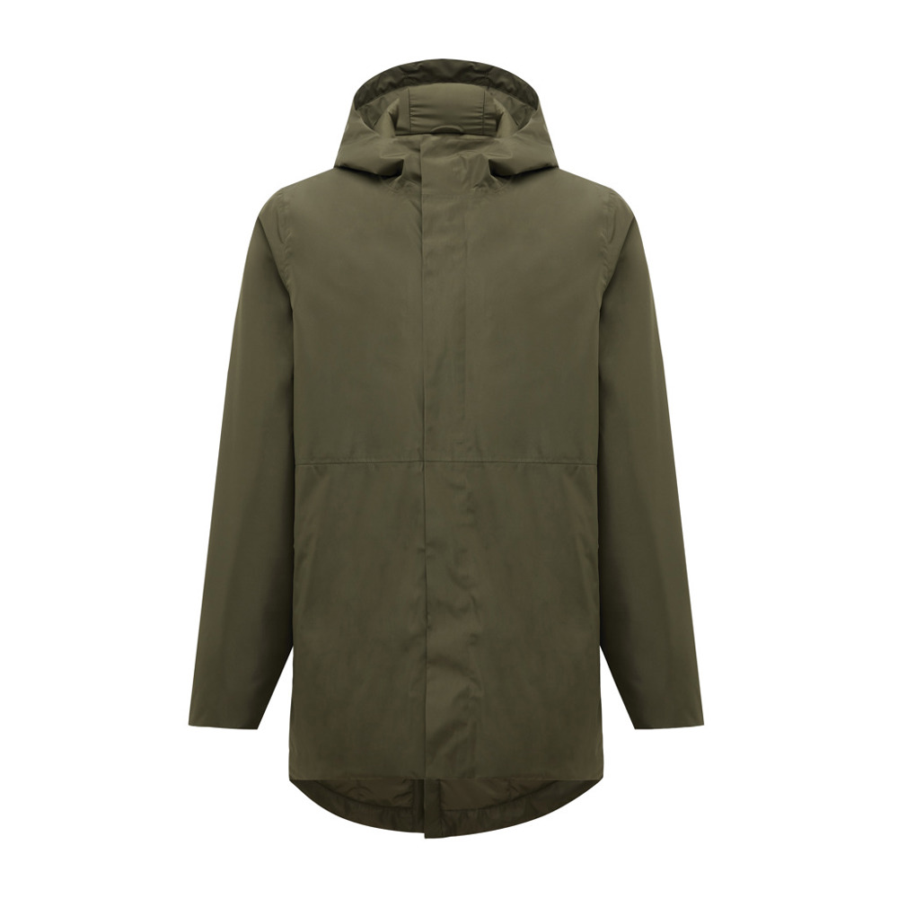 IQONIQ Thelon recycled polyester parka - voor bedrijven en relatiegeschenken - khaki (± PMS 18-0523 TCX)