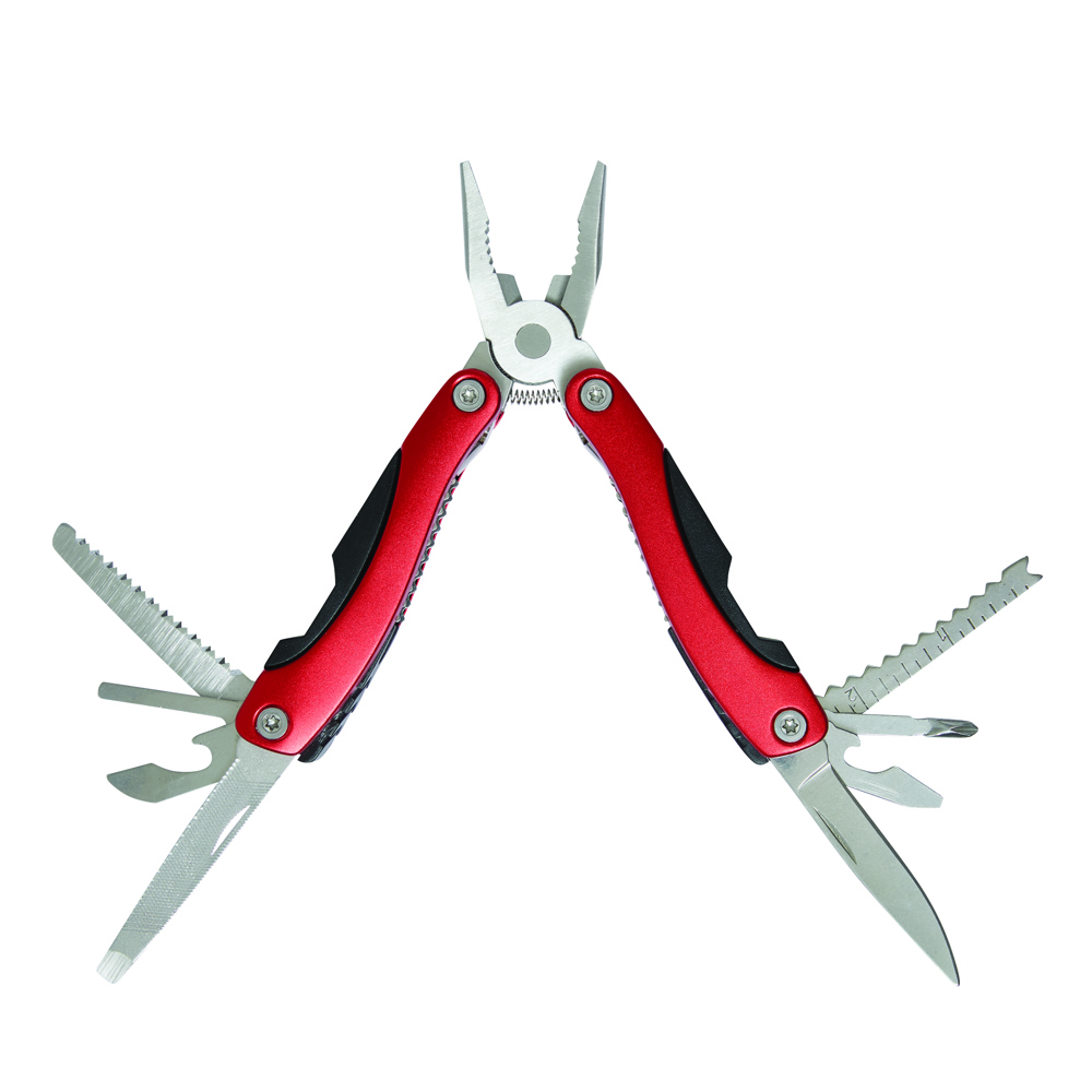 BIG PLIERS - Multitool van roestvrijstaal en aluminium - met logo of onbedrukt bestellen - Rood