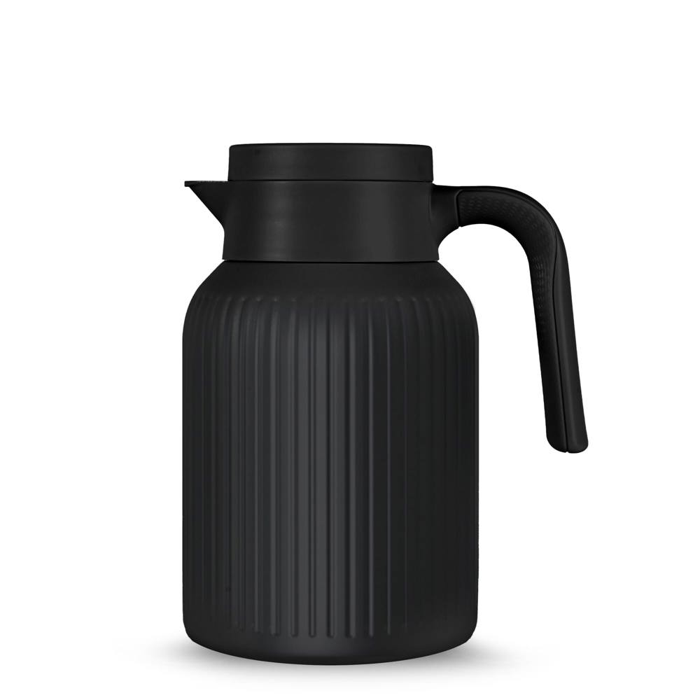 Sagaform Trine Thermoskan (gerecycled) 1.5 L - bedrukt of onbedrukt verkrijgbaar - Zwart