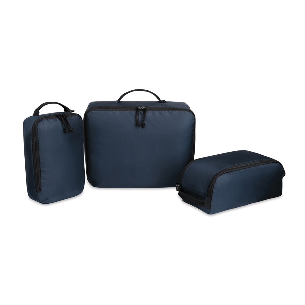 Renew AWARE™ rPET 3 delige Packing Cube Set - kopen of bedrukken - donkerblauw (± PMS navy)