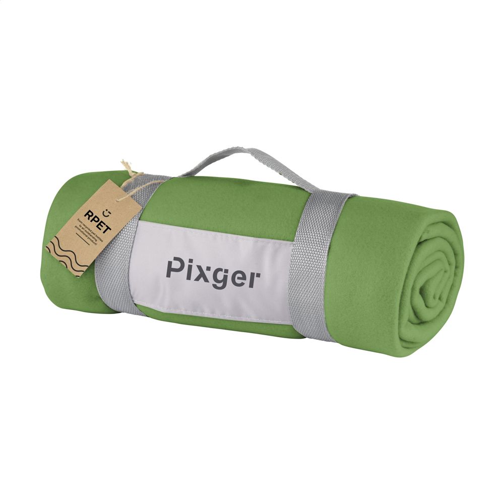 SuperSoft RPET (180 g/m²) fleecedeken - voor bedrijven en relatiegeschenken - Groen