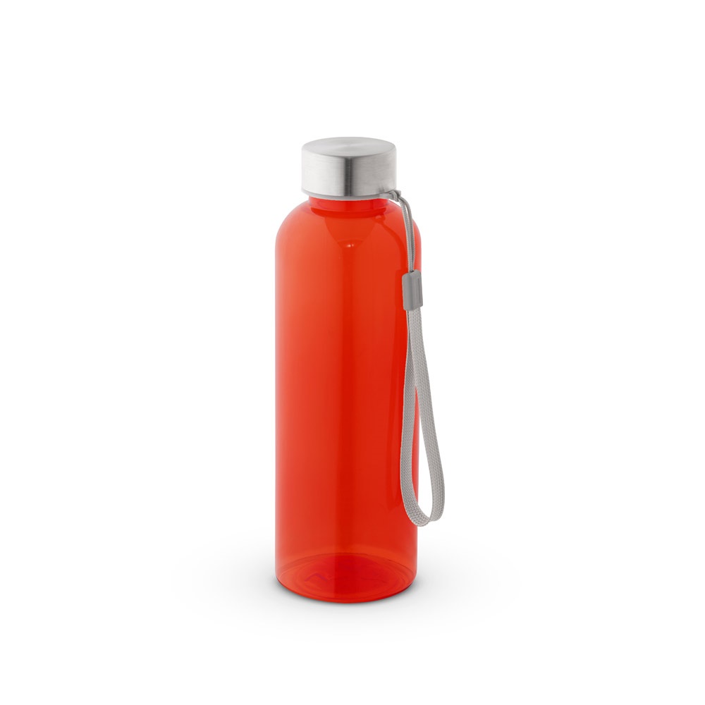 ENDERS M. Gerecycled PET (100% rPET) fles met glanzende doorschijnende afwerking 600 mL - bedrukt of onbedrukt - rood