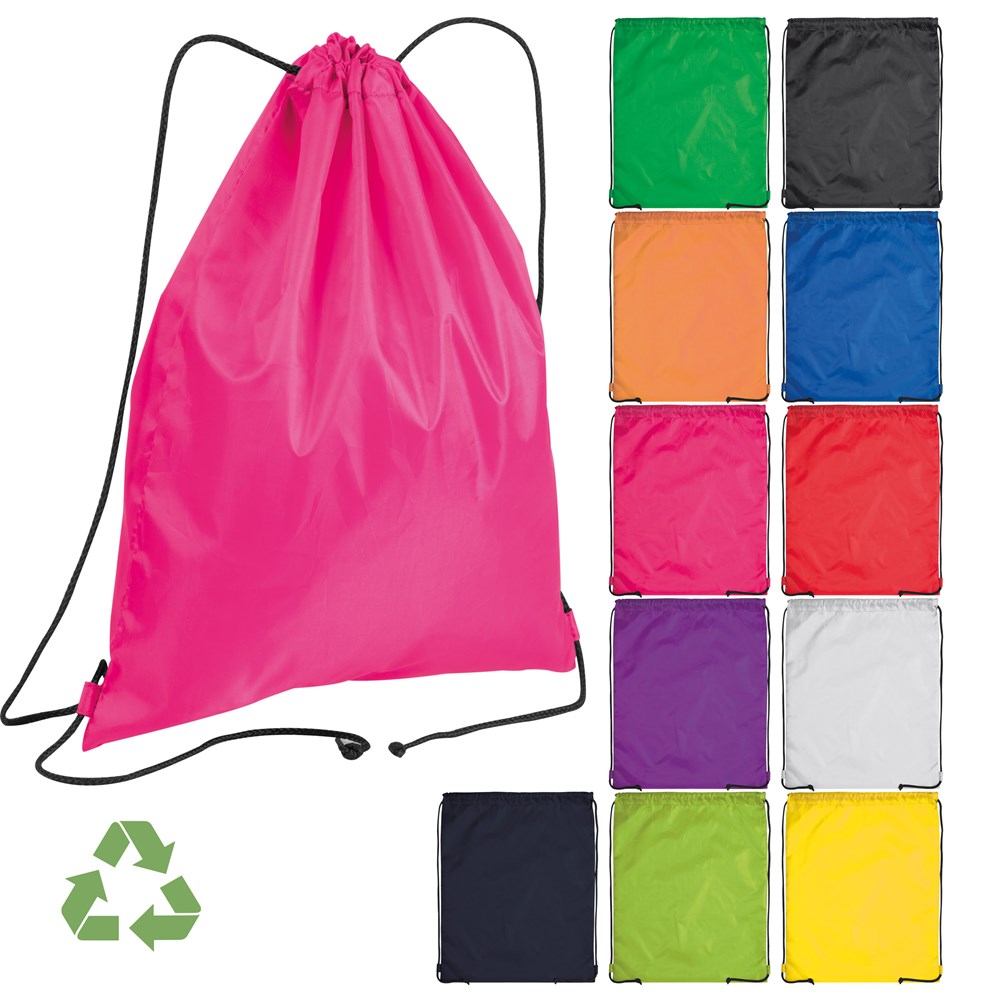 Gymbag van gerecycled polyester - met logo of onbedrukt bestellen