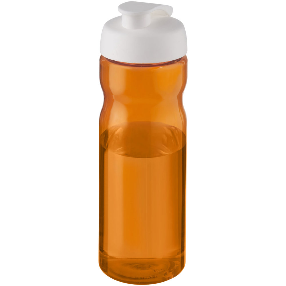 H2O Active® Base 650 ml sportfles met flipcapdeksel - voor bedrijven en relatiegeschenken - Oranje, Wit