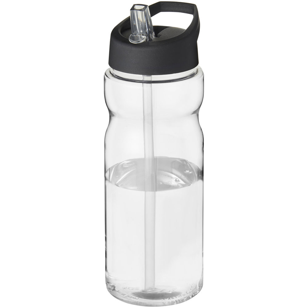 H2O Active® Base Tritan™ 650 mlsportfles met tuitdeksel - kopen of bedrukken - Transparant helder, Zwart
