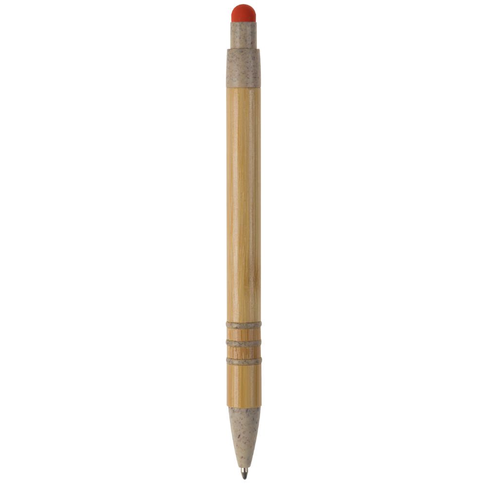 Balpen bamboe en tarwestro met stylus