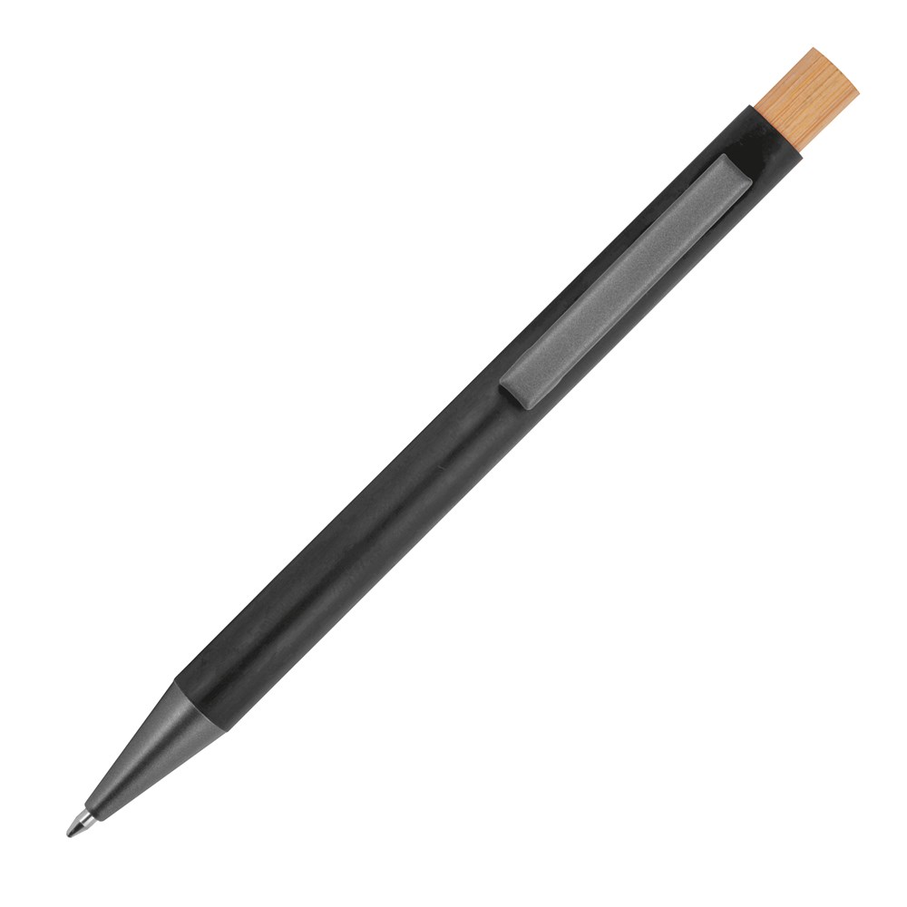 Pen van gerecycled aluminium met bamboe drukker