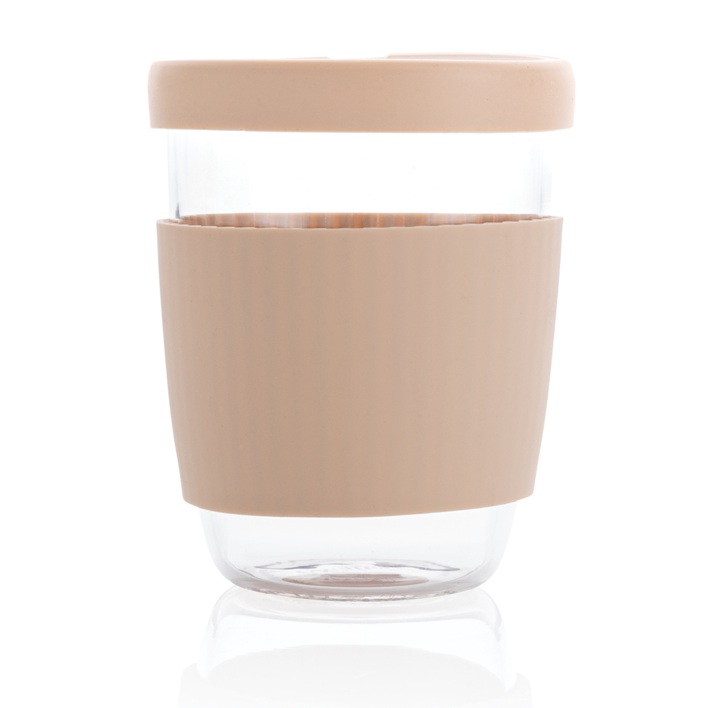Ukiyo borosilicaat glas met siliconen deksel en sleeve
