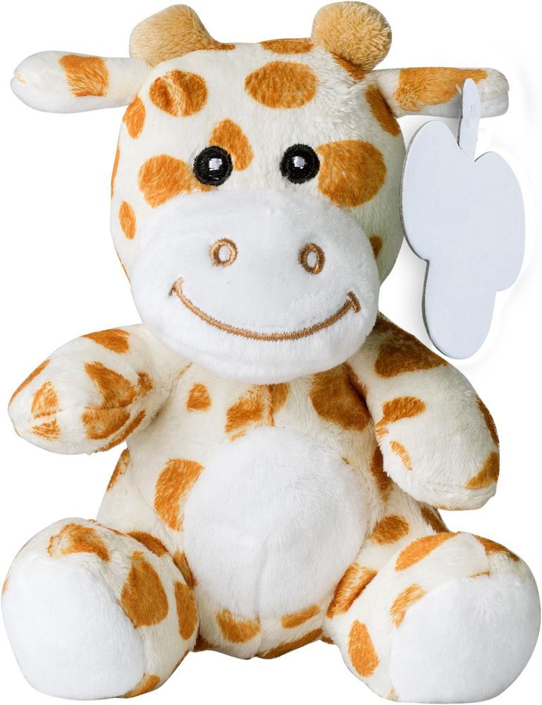Pluche knuffelgiraf Naomi - voor bedrijven en relatiegeschenken - custom/multicolor