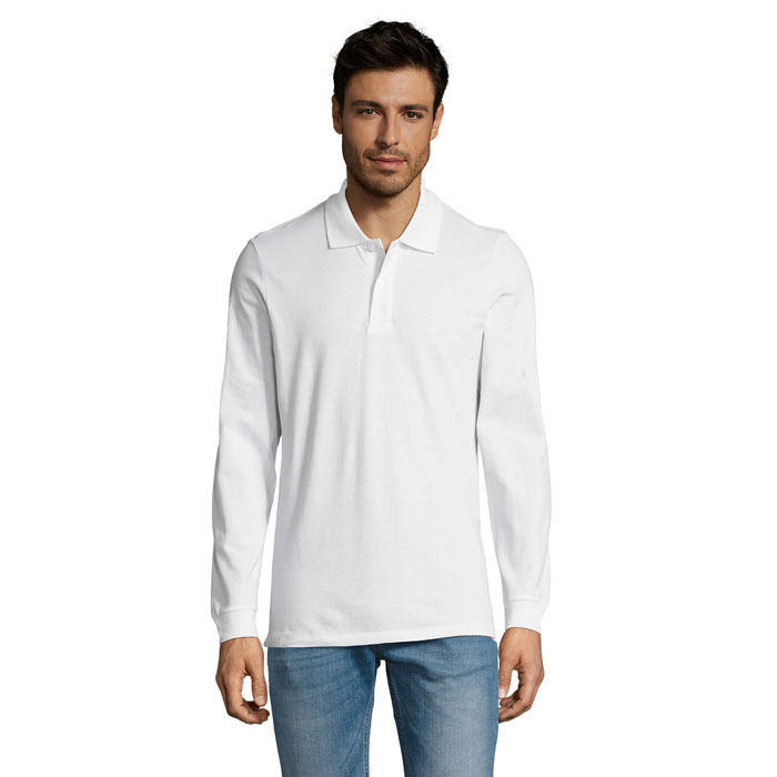 PERFECT LSL MEN - PERFECT LSL HEREN POLO 180 - bedrukt of onbedrukt verkrijgbaar - Wit