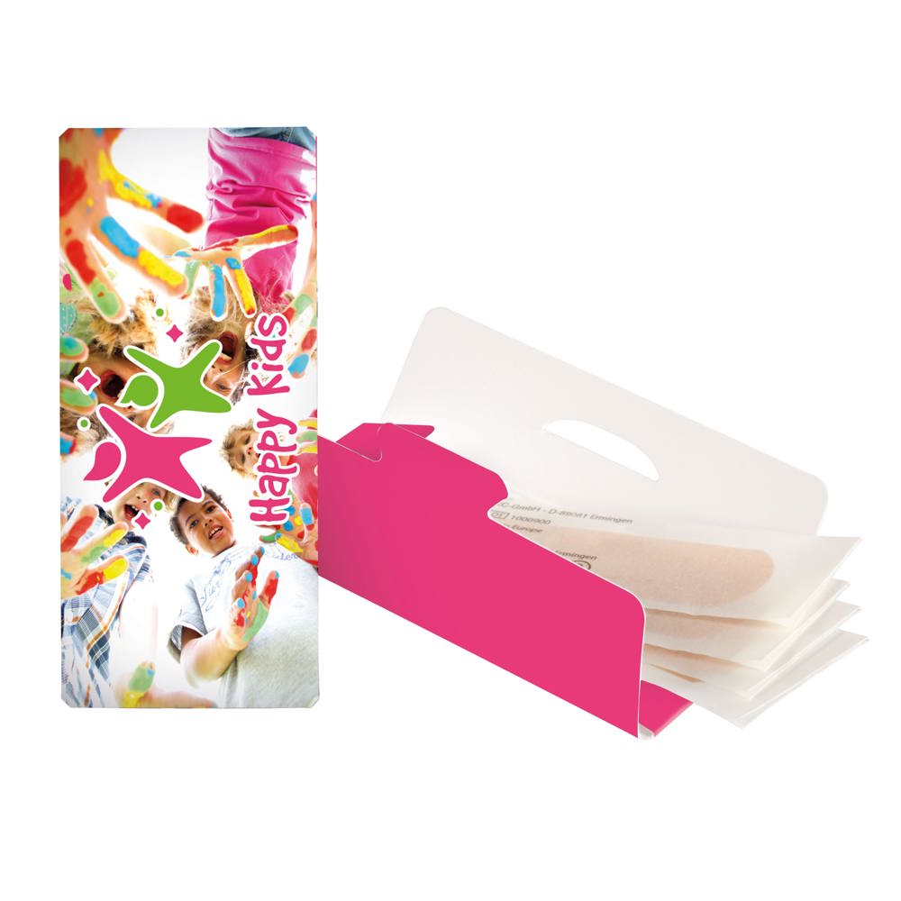4 pleisters in envelop - voor bedrijven en relatiegeschenken