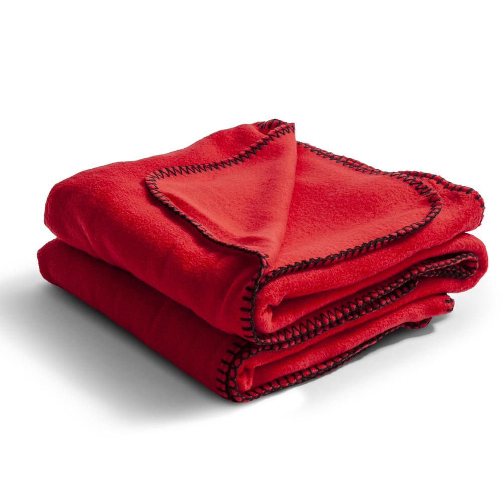 Nightingale fleece deken 130x170 cm - met logo of onbedrukt bestellen - Rood