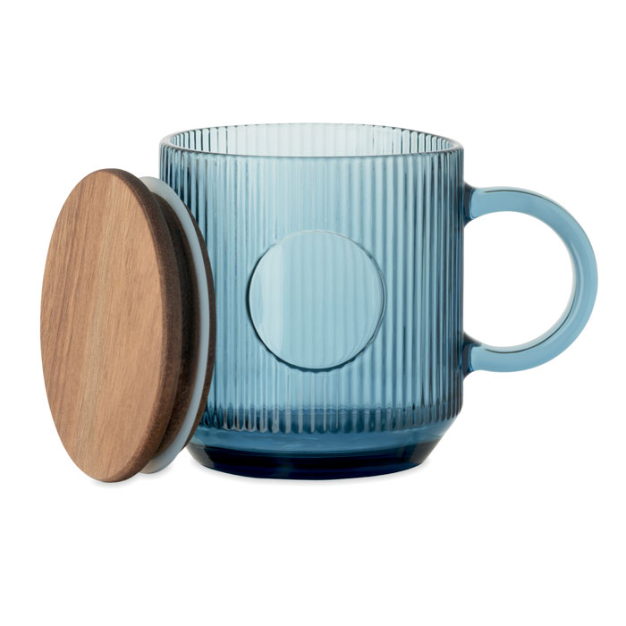 VITRIO MUG - Glazen mok met ribbels 300ml