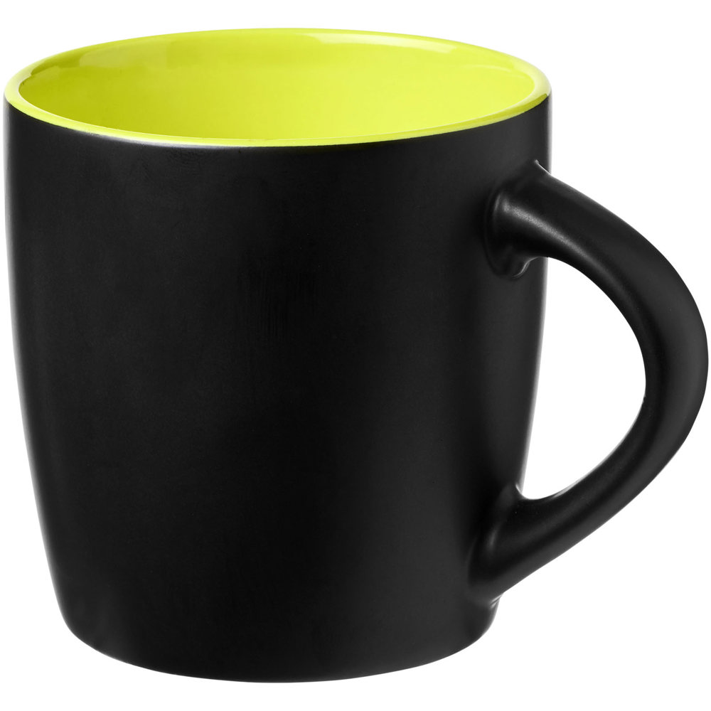 Riviera 340 ml keramische mok - voor bedrijven en relatiegeschenken - Zwart, Lime