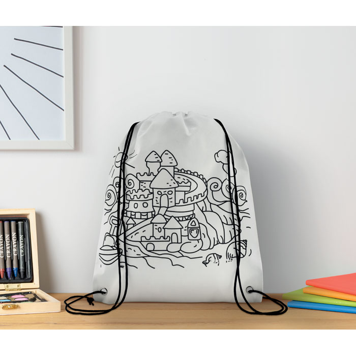 CARRYDRAW - Non-woven trekkoord rugzak - met logo of onbedrukt bestellen