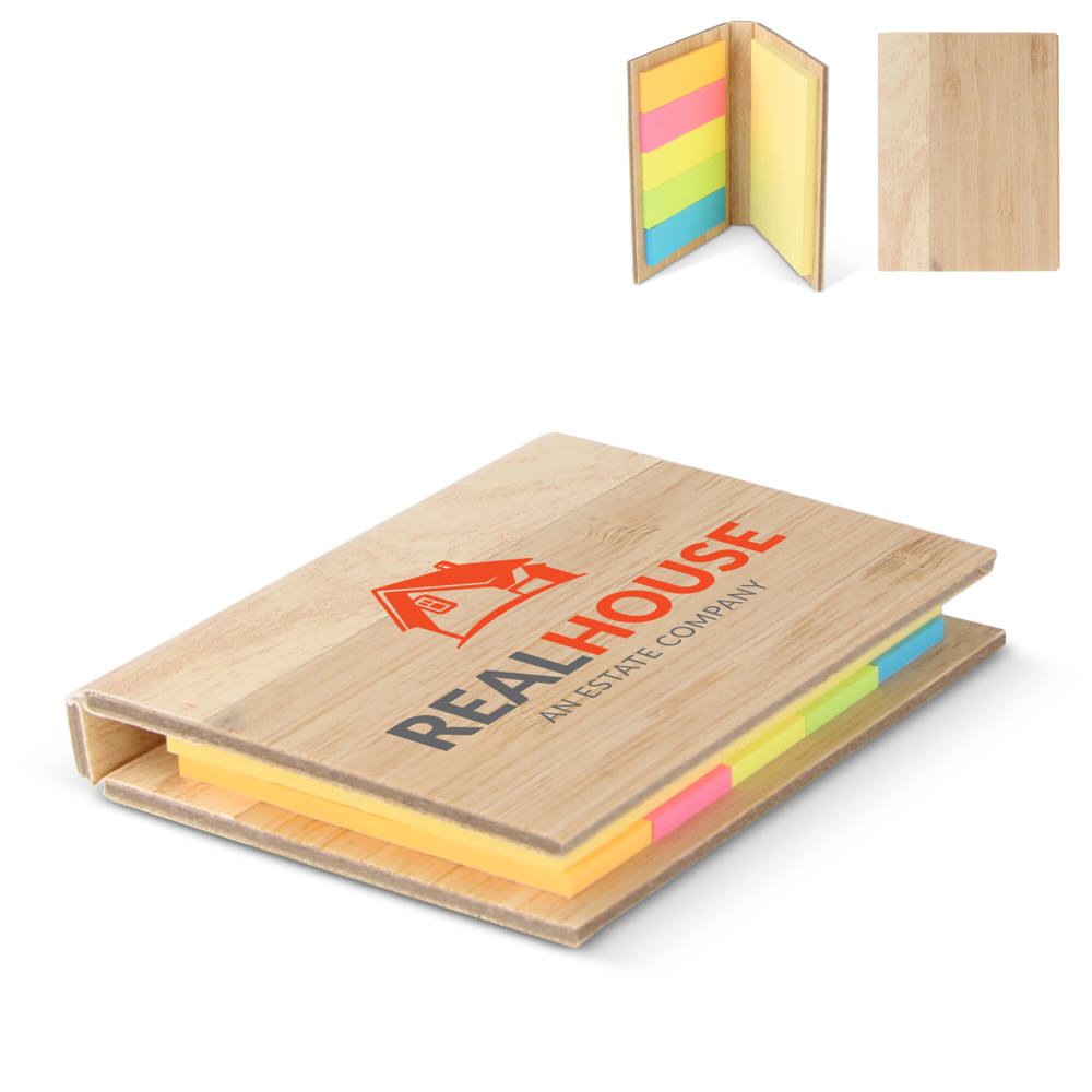 Sticky notes bamboe 2 - met logo of onbedrukt bestellen